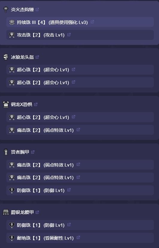 《怪物猎人崛起》曙光恢复流近战通用配装分享